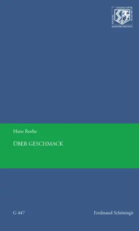 Rothe |  Über Geschmack | Buch |  Sack Fachmedien