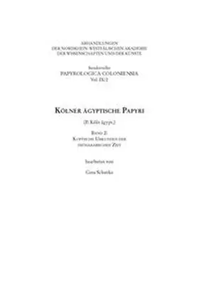 Schenke |  Kölner ägyptische Papyri (P.Köln ägypt.) | Buch |  Sack Fachmedien