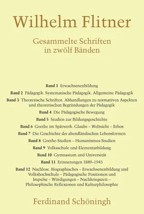 Flitner / Erlinghagen / Herrmann |  Flitner, W: Gesammelte Schriften 1-12/12 Bde. | Buch |  Sack Fachmedien