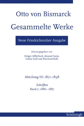 Morgenstern |  Otto von Bismarck. Gesammelte Werke – Neue Friedrichsruher Ausgabe | Buch |  Sack Fachmedien