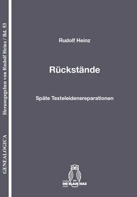 Heinz |  Rückstände | Buch |  Sack Fachmedien