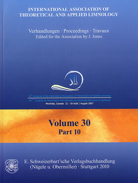 Jones / Faaborg |  30th Congress of the International Association of Theoretical and Applied Limnology. Montreal, Canada, 12-18 August 2007 | Buch |  Sack Fachmedien