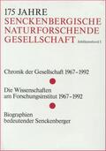  175 Senckenbergische Naturforschende Gesellschaft. Jubiläumsband I | Buch |  Sack Fachmedien