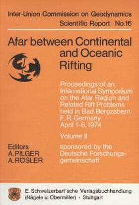 Pilger / Rösler |  Afar between Continental and Oceanic Rifting | Buch |  Sack Fachmedien