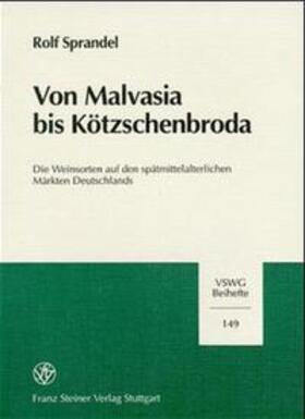 Sprandel | Von Malvasia bis Kötzschenbroda | Buch | 978-3-515-07425-4 | sack.de
