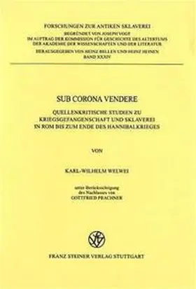 Welwei |  Sub corona vendere | Buch |  Sack Fachmedien