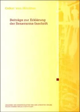 Hinüber |  Beiträge zur Erklärung der Senavarma-Inschrift | Buch |  Sack Fachmedien