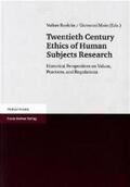 Roelcke / Maio |  Twentieth Century Ethics of Human Subjects Research | Buch |  Sack Fachmedien
