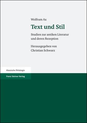 Ax / Schwarz |  Text und Stil | Buch |  Sack Fachmedien