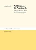 Rentsch |  Anklänge an die Avantgarde | Buch |  Sack Fachmedien