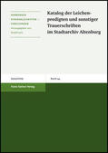  Katalog der Leichenpredigten und sonstiger Trauerschriften im Stadtarchiv Altenburg | Buch |  Sack Fachmedien