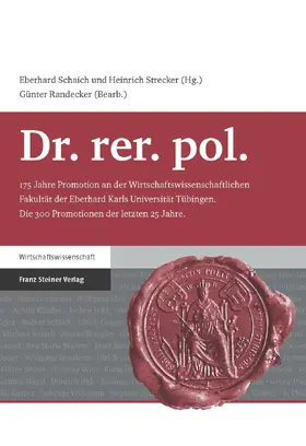 Schaich / Strecker |  Dr. rer. pol. | Buch |  Sack Fachmedien