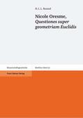 Busard |  Nicole Oresme, Questiones super geometriam Euclidis | Buch |  Sack Fachmedien