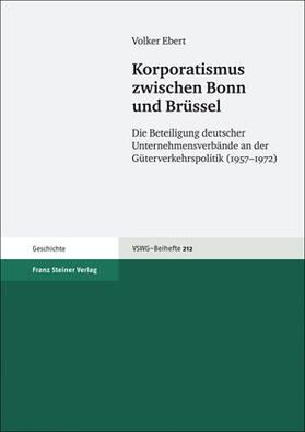 Ebert |  Korporatismus zwischen Bonn und Brüssel | Buch |  Sack Fachmedien