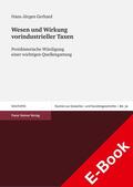 Gerhard / Kaufhold / Denzel |  Wesen und Wirkung vorindustrieller Taxen | eBook | Sack Fachmedien