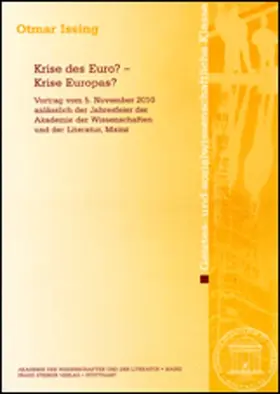 Issing |  Krise des Euro? – Krise Europas? | Buch |  Sack Fachmedien