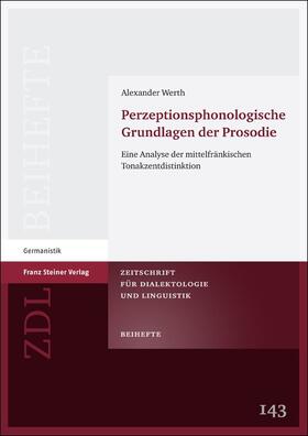 Werth |  Perzeptionsphonologische Grundlagen der Prosodie | Buch |  Sack Fachmedien