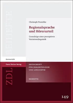 Purschke |  Regionalsprache und Hörerurteil | Buch |  Sack Fachmedien