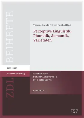 Krefeld / Pustka |  Perzeptive Linguistik: Phonetik, Semantik, Varietäten | Buch |  Sack Fachmedien