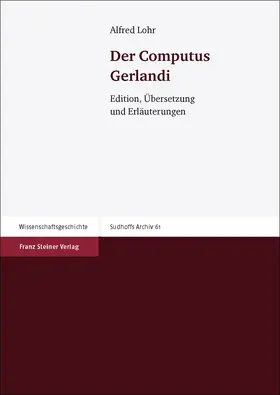 Lohr |  Der Computus Gerlandi | Buch |  Sack Fachmedien
