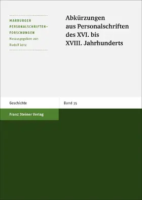 Verlag |  Abkürzungen aus Personalschriften des XVI. bis XVIII. Jahrhunderts | eBook | Sack Fachmedien