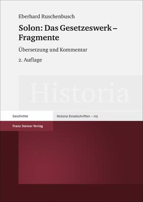 Ruschenbusch (†) / Bringmann | Solon: Das Gesetzeswerk - Fragmente | Buch | 978-3-515-10783-9 | sack.de