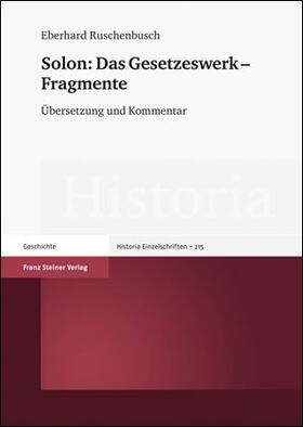 Ruschenbusch (†) / Bringmann | Solon: Das Gesetzeswerk – Fragmente | E-Book | sack.de