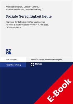 Tschentscher / Lehner / Mahlmann | Soziale Gerechtigkeit heute | E-Book | sack.de