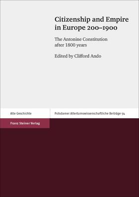 Ando |  Citizenship and Empire in Europe 200-1900 | Buch |  Sack Fachmedien