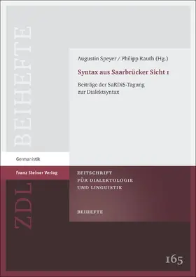 Speyer / Rauth | Syntax aus Saarbrücker Sicht 1 | E-Book | www.sack.de