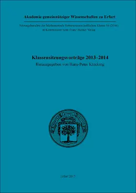 Klöcking | Klassensitzungsvorträge 2013–2014 | Buch | 978-3-515-11449-3 | sack.de