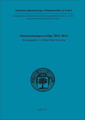 Klöcking | Klassensitzungsvorträge 2013–2014 | Buch | sack.de
