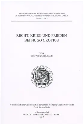 Kadelbach |  Recht, Krieg und Frieden bei Hugo Grotius | Buch |  Sack Fachmedien