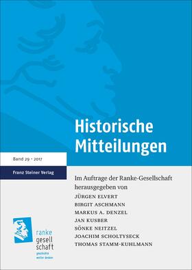 Elvert / Aschmann / Denzel | Historische Mitteilungen 29 (2017) | Buch | 978-3-515-11877-4 | sack.de