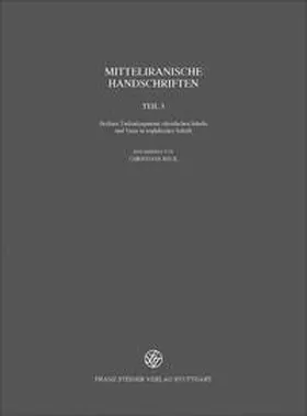  Mitteliranische Handschriften | Buch |  Sack Fachmedien
