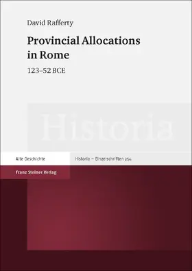 Rafferty |  Provincial Allocations in Rome | Buch |  Sack Fachmedien