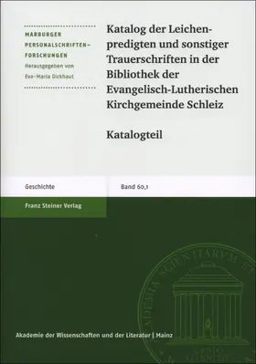  Katalog der Leichenpredigten und sonstiger Trauerschriften in der Bibliothek der Evangelisch-Lutherischen Kirchgemeinde Schleiz | eBook | Sack Fachmedien