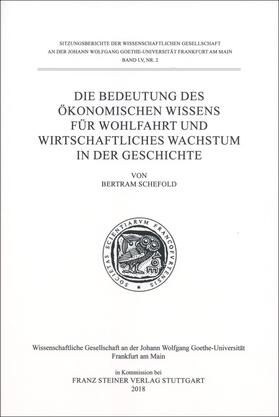 Schefold | Die Bedeutung des ökonomischen Wissens für Wohlfahrt und wirtschaftliches Wachstum in der Geschichte | Buch | 978-3-515-12273-3 | sack.de