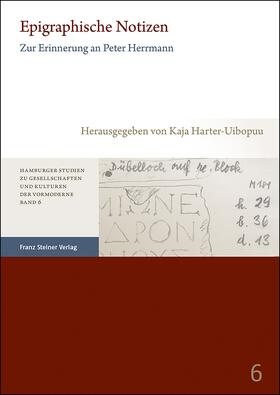 Harter-Uibopuu |  Epigraphische Notizen | Buch |  Sack Fachmedien