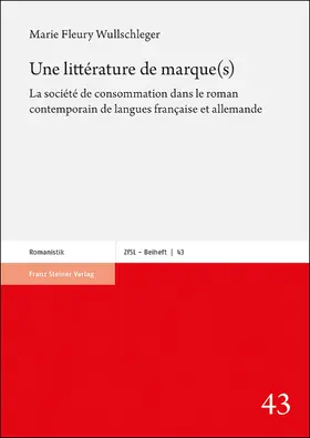 Fleury Wullschleger |  Une littérature de marque(s) | Buch |  Sack Fachmedien