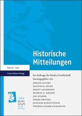 Elvert / Asche / Aschmann | Historische Mitteilungen 31 (2019) | Buch | 978-3-515-12704-2 | sack.de
