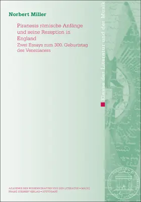 Miller |  Piranesis römische Anfänge und seine Rezeption in England | Buch |  Sack Fachmedien