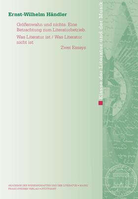 Händler | Händler, E: Größenwahn und nichts | Buch | 978-3-515-12855-1 | sack.de