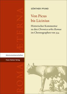 Pfund |  Von Picus bis Licinius | Buch |  Sack Fachmedien