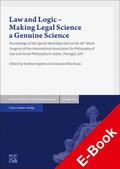 Yoshino / Villa Rosas |  Law and Logic – Making Legal Science a Genuine Science | eBook | Sack Fachmedien