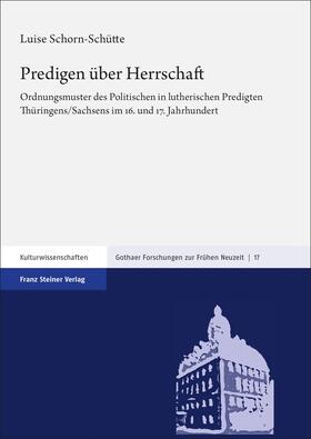 Schorn-Schütte |  Predigen über Herrschaft | Buch |  Sack Fachmedien