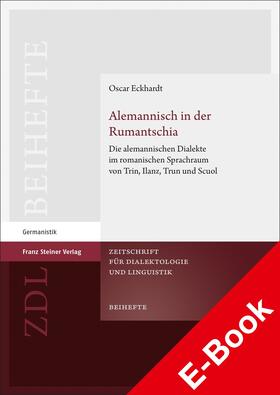 Eckhardt |  Alemannisch in der Rumantschia | eBook | Sack Fachmedien