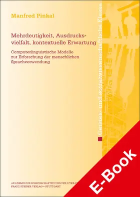 Pinkal |  Mehrdeutigkeit, Ausdrucksvielfalt, kontextuelle Erwartung | eBook | Sack Fachmedien