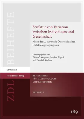 Vergeiner / Elspass / Wallner | Struktur von Variation zwischen Individuum und Gesellschaft | Buch | 978-3-515-13358-6 | www.sack.de