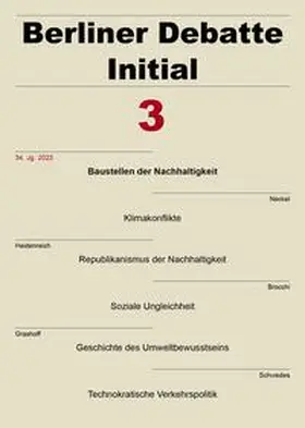 Berliner Debatte Initial e.V. |  Berliner Debatte Initial 34 (2023) 3 | Buch |  Sack Fachmedien